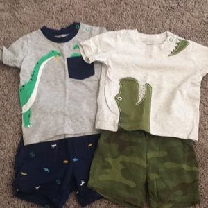 Set of 2 Carter’s shirt and short sets
